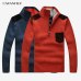 CARANFIER 3PC SNew 2019 Mens Sweaters Thick Warm Winter Zipper Pullover Cashmere Wool Sweater Men Knitwear Homme Plus Size 3XL