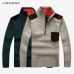 CARANFIER 3PC SNew 2019 Mens Sweaters Thick Warm Winter Zipper Pullover Cashmere Wool Sweater Men Knitwear Homme Plus Size 3XL