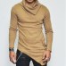 COCEDDB Men's High-necked Sweaters Irregular Design Top Male Sweater Solid Color Mens Casual Sweater Pullover Sweaters For Mens