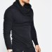 COCEDDB Men's High-necked Sweaters Irregular Design Top Male Sweater Solid Color Mens Casual Sweater Pullover Sweaters For Mens