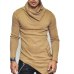 COCEDDB Men's High-necked Sweaters Irregular Design Top Male Sweater Solid Color Mens Casual Sweater Pullover Sweaters For Mens