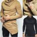 COCEDDB Men's High-necked Sweaters Irregular Design Top Male Sweater Solid Color Mens Casual Sweater Pullover Sweaters For Mens