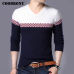 COODRONY 2019 Autumn Winter Warm Wool Sweaters Casual Hit Color  Patchwork V-neck Pullover Men Brand Slim Fit Cotton Sweater 155