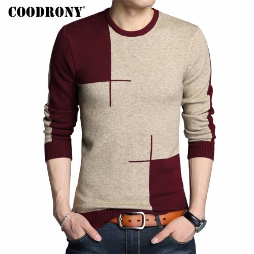 COODRONY 2019 Winter New Arrivals Thick Warm Sweaters O-Neck Wool Sweater Men Brand Clothing Knitted Cashmere Pullover Men 66203