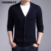 COODRONY Cardigan Men 2019 Autumn Winter Soft Warm Cashmere Wool Sweater Men Pure Color Classic Casual V-Neck Cardigans Top 7402