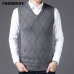 COODRONY Casual Argyle V-Neck Sleeveless Vest Men Clothes 2019 Autumn Winter New Arrival Knitted Cashmere Wool Sweater Vest 8174