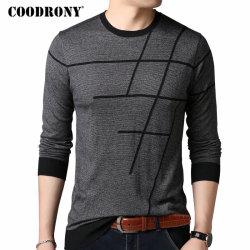 COODRONY Sweater Men Casual Striped O-Neck Pullover Men Clothes 2018 Autumn New Arrivals Pull Homme Plus Size Thin Sweaters 8150