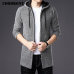 COODRONY Sweater Men Clothes 2019 Winter Thick Warm Long Cardigan Men With Hood Sweater Coat With Cotton Liner Zipper Coats H004