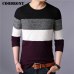 COODRONY Sweater Men Streetwear Fashion Striped Knitwear Autumn Winter Cotton Wool Pullover Men Slim Fit O-Neck Pull Homme 91028