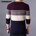 COODRONY Sweater Men Streetwear Fashion Striped Knitwear Autumn Winter Cotton Wool Pullover Men Slim Fit O-Neck Pull Homme 91028