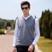 Classic Sleeveless Chalecos Hombre Invierno V-neck Casual Silm Fit Sweater Vest Patchwork Pullover Men Knitted Vests Sweatercoat