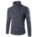 Covrlge 2019 Male Sweater Pullover Slim Warm Solid High Lapel Jacquard Hedging British Men's Clothing Mens Turtleneck MZM030