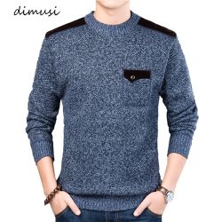 DIMUSI Autumn Winter Men's Sweater Men's Turtleneck Solid Color Casual Sweater Men's Slim Fit Brand Knitted Pullovers 3XL,TA309