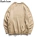 Dinosaur Lovely Sweater Men 2018 Winter Pullover Men's Sweaters Oversized Boy Student Sweater Black Khaki