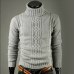 FAVOCENT Male Sweater Pullover Men 2018 Male Brand Casual Slim Sweaters Men Solid High Lapel Jacquard Hedging Men'S Sweater XXL