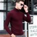 Free Shipping Fashion Classic Solid Color Turtleneck Sweater Men Winter Warm Pullover Men Slim Fit Cashmere Woolen Sweaters 6347