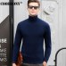 Free Shipping Fashion Classic Solid Color Turtleneck Sweater Men Winter Warm Pullover Men Slim Fit Cashmere Woolen Sweaters 6347