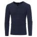 Helisopus Men V-neck Sweaters Long Sleeve Pullover Stretch Shirts Casual Jumper Men 2018 Autumn Winter Knitting Sweater