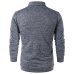 Hemiks Men Turn Down Collar Button Up Cardigan Spring Casual Knitted Sweaters Solid Male Outwear Tops Sweatercoat