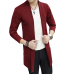 Hot Casual Md-Long Long Sleeve Knitted Cardigan Men's Solid Color Coat Slim Fit Outwear Drop Shipping