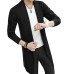 Hot Casual Md-Long Long Sleeve Knitted Cardigan Men's Solid Color Coat Slim Fit Outwear Drop Shipping