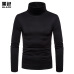 Hot Fashion Mens Sweater Solid Roll Turtle Neck Pullover Knitted Jumper Winter Male Fashion Casual Tops