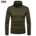 Hot Fashion Mens Sweater Solid Roll Turtle Neck Pullover Knitted Jumper Winter Male Fashion Casual Tops