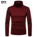 Hot Fashion Mens Sweater Solid Roll Turtle Neck Pullover Knitted Jumper Winter Male Fashion Casual Tops