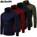 Hot Fashion Mens Sweater Solid Roll Turtle Neck Pullover Knitted Jumper Winter Male Fashion Casual Tops