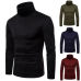 Hot Fashion Mens Sweater Solid Roll Turtle Neck Pullover Knitted Jumper Winter Male Fashion Casual Tops