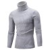 LAAMEI 2018 New Autumn Winter Men'S Sweater Men's Turtleneck Solid Color Casual Sweater Men's Slim  Brand Knitted Pullovers