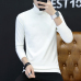 LEFT ROM 2019 Men Turtleneck Sweater Autumn Winter Solid Color Casual Sweater Men's Slim Fit Knitted Pullovers Bottoming Jumper