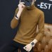 LEFT ROM 2019 Men Turtleneck Sweater Autumn Winter Solid Color Casual Sweater Men's Slim Fit Knitted Pullovers Bottoming Jumper