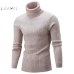 Laamei 2019 New Autumn Winter Men's Sweaters Male Turtleneck Solid Color Casual Sweater Men's Slim Fit Brand Knitting Pullovers