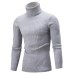 Laamei 2019 New Autumn Winter Men's Sweaters Male Turtleneck Solid Color Casual Sweater Men's Slim Fit Brand Knitting Pullovers