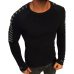 Laamei Autumn Winter Sweater Men 2019 New Arrival Casual Pullover Men Long Sleeve O-Neck Patchwork Knitted Solid Men Sweaters