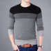 M-3XLSweater Men 2019 New Arrival Casual Pullover Men Autumn Round Neck Patchwork Quality Knitted Brand Male Sweaters Plus Size