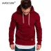 MASCUBE 2019 New Autumn Winter Fashion Color Hoody Male Large Size Warm Fleece Coat Men Brand Sweaters Hooded Sweat Shirts