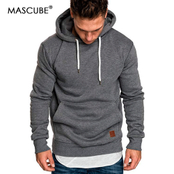 MASCUBE 2019 New Autumn Winter Fashion Color Hoody Male Large Size Warm Fleece Coat Men Brand Sweaters Hooded Sweat Shirts