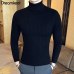 Male Sweater Winter Pullover Turtle Neck Men's Jumper White Mens Knitwear Pull Homme Turtleneck Men Sweater Christmas Cotton Y1