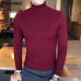 Male Sweater Winter Pullover Turtle Neck Men's Jumper White Mens Knitwear Pull Homme Turtleneck Men Sweater Christmas Cotton Y1