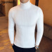 Male Sweater Winter Pullover Turtle Neck Men's Jumper White Mens Knitwear Pull Homme Turtleneck Men Sweater Christmas Cotton Y1