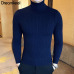 Male Sweater Winter Pullover Turtle Neck Men's Jumper White Mens Knitwear Pull Homme Turtleneck Men Sweater Christmas Cotton Y1