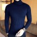 Male Sweater Winter Pullover Turtle Neck Men's Jumper White Mens Knitwear Pull Homme Turtleneck Men Sweater Christmas Cotton Y1