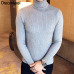 Male Sweater Winter Pullover Turtle Neck Men's Jumper White Mens Knitwear Pull Homme Turtleneck Men Sweater Christmas Cotton Y1