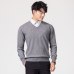 Man Pullovers Winter New Fashion Vneck Sweater Cashmere and Wool Knitted Jumpers Men Woolen Clothes Hot Sale Standard Male Tops