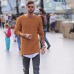 Men Sweater Autumn Winter Knitted Solid Simply Style Pullover Casual Loose O Neck Sweater Jumper Male Black Outerwear Brand 2018