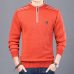 Men Sweaters Thick Warm Winter Zipper Sweater Cashmere Wool Sweaters Man Casual Knit Long Sleeve Stand Collar Pullover