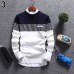 Men's Autumn Fashion Casual Strip Color Block Knitwear Jumper Pullover Sweater