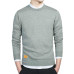 Mens Cotton Sweater Pullovers Men O-neck Sweaters Jumper black Autumn Thin Male Solid Knitting Clothing Grey Black M-3xl New